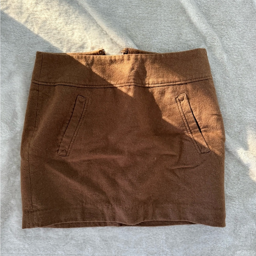 H&M Brown Wool Women's Mini Skirt